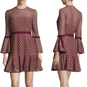 cinq a sept Cossette Lace Bell-Sleeve Dress